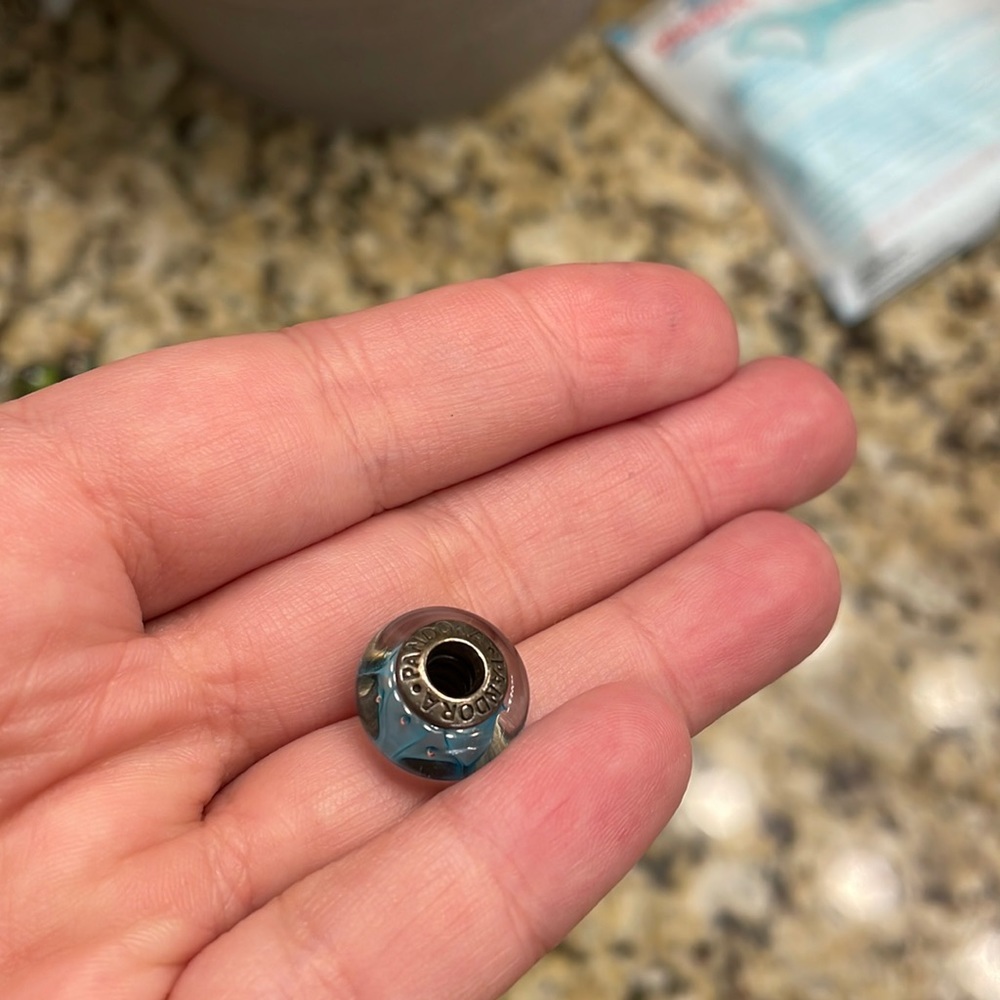 Light blue pandora bead